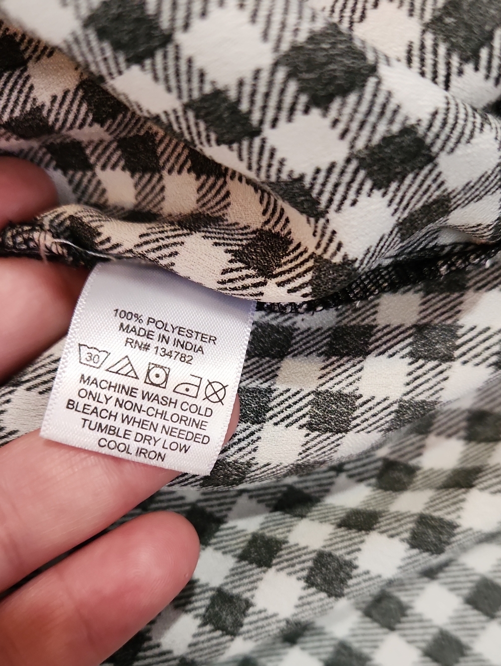 A Hint Of Blush Black & White Gingham Mini Dress - Picture 5 of 5